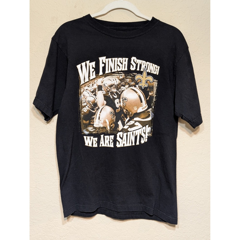 Reebok Saints T-Shirt Football Graphic Tee Short Sleeve Black Small‎